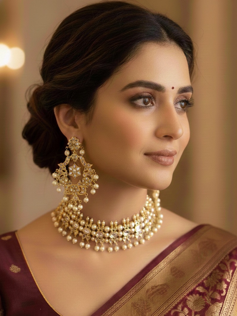 Sonali choker set(white)