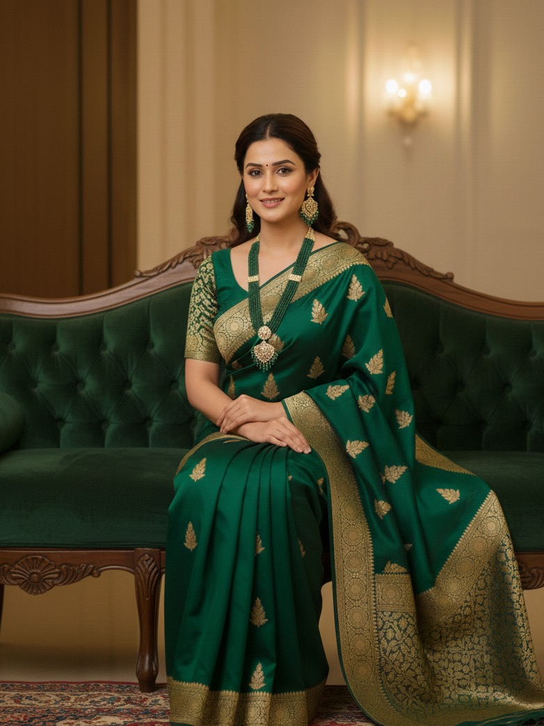 Supriya long necklace(green)