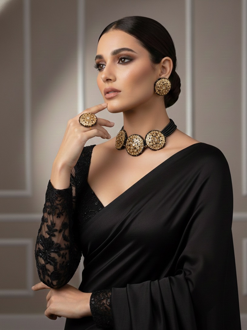 Anshika choker set(black)