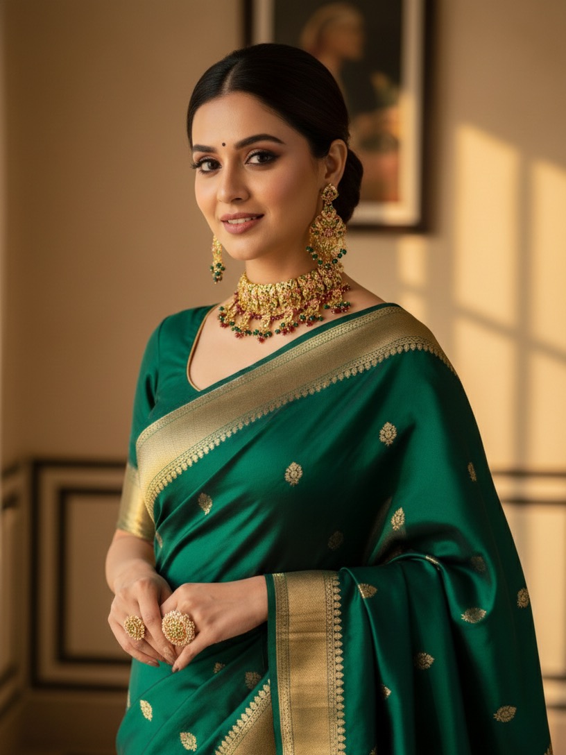 Shama choker set(red green)