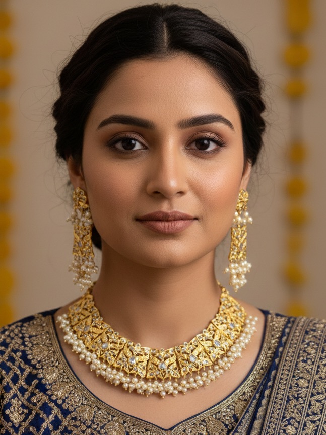 Mohini necklace set(White)