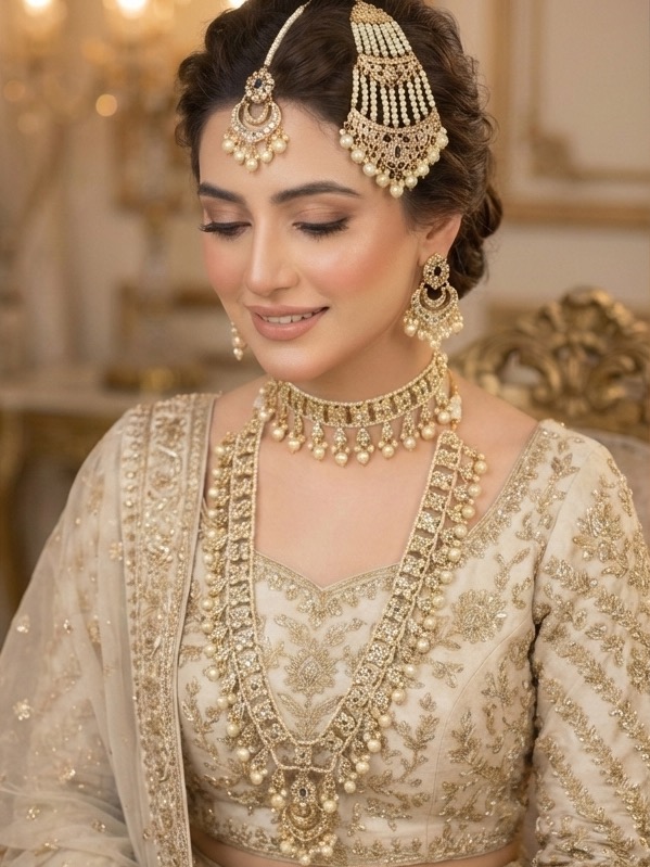 Nida bridal set(golden)