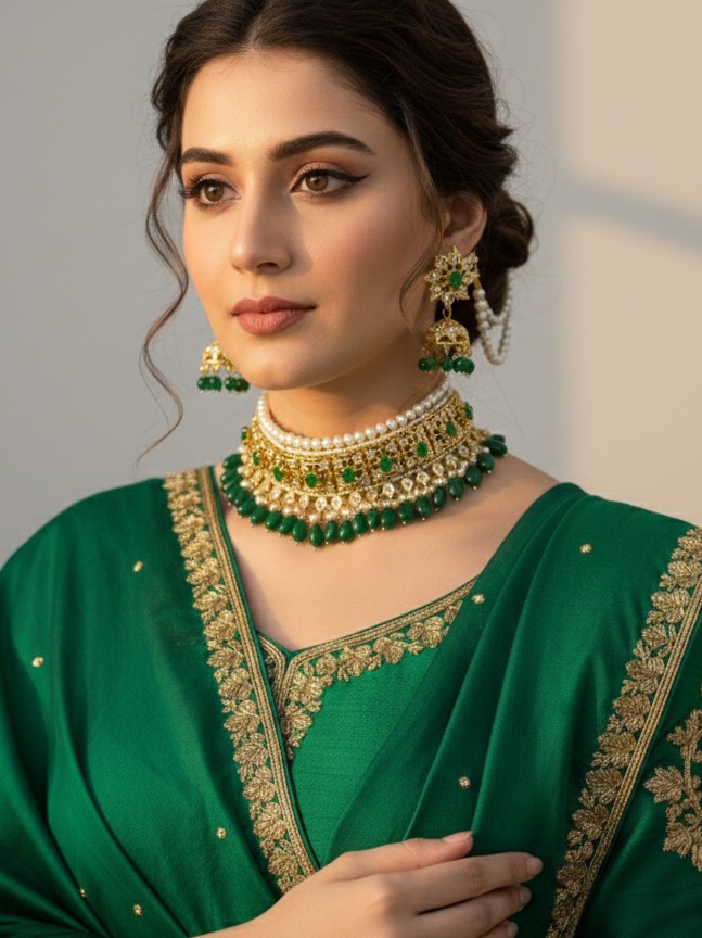 Maryam Choker set(green)