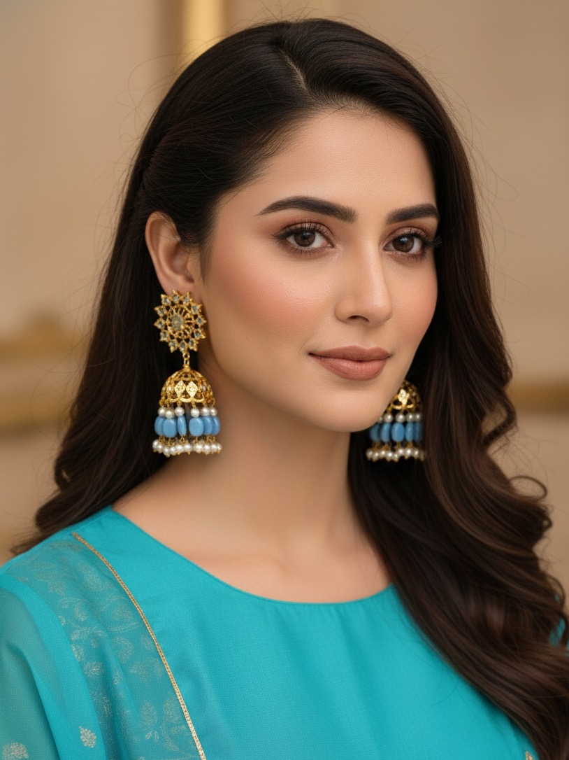 Kavya earrings(firoza)