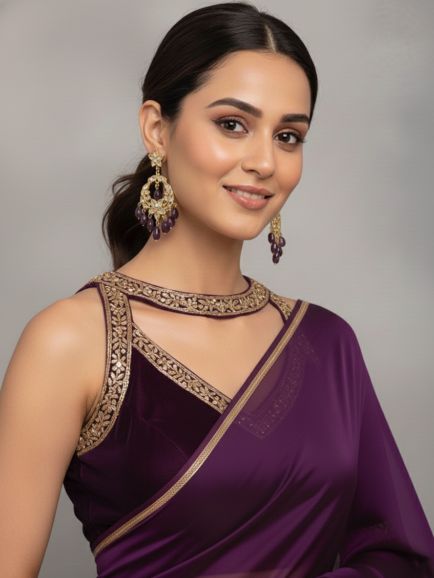 Shikha earrings(purple)