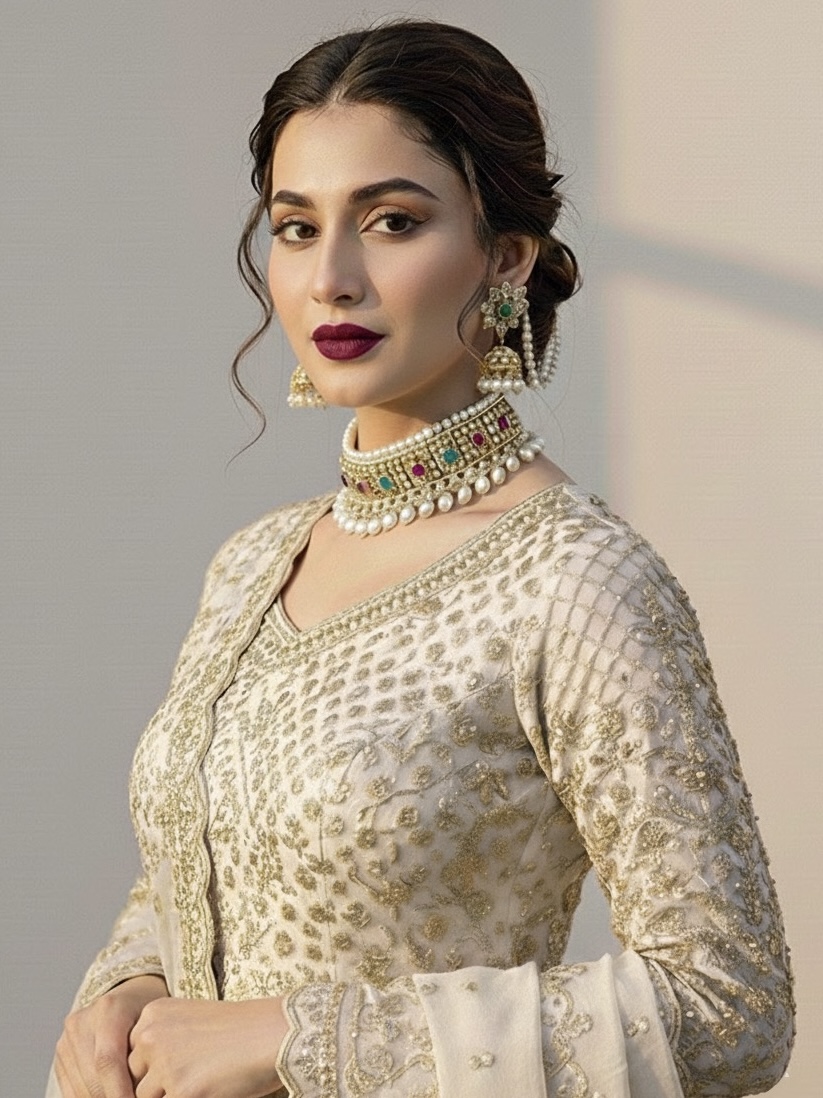 Maryam nizami choker set(multicolour)