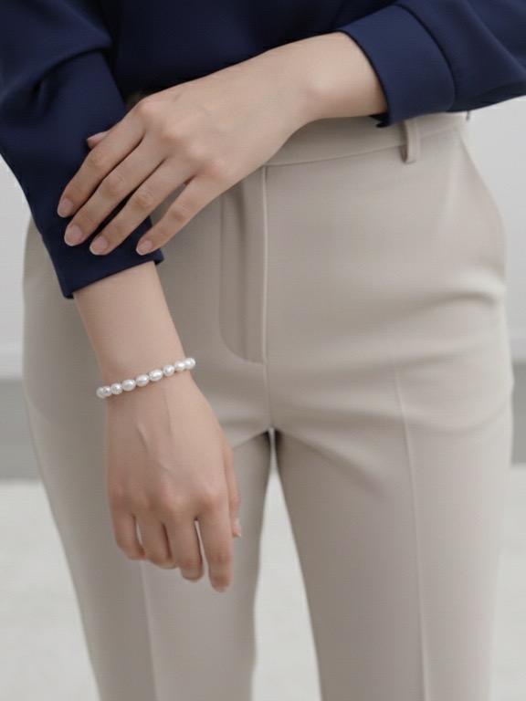 Frieda real pearl bracelet (white)