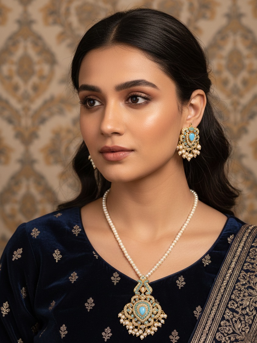 Rafat pendant set(Firoza)