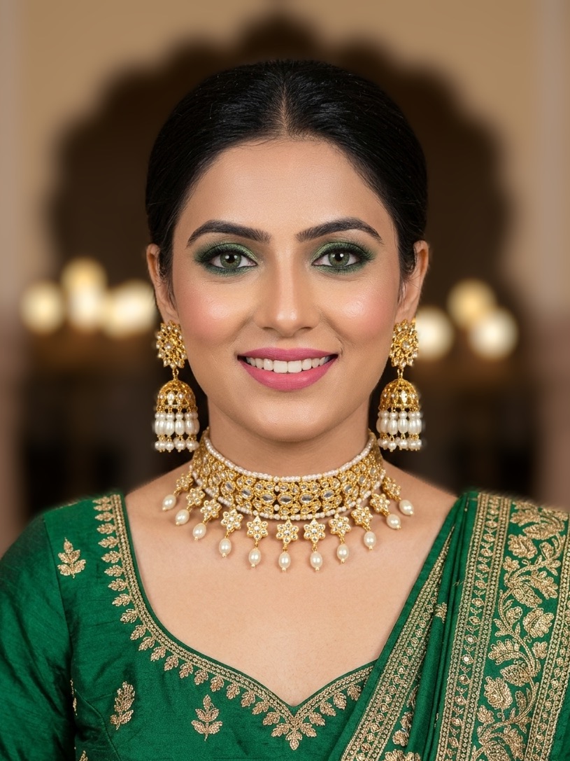 Rumaila choker set(white)