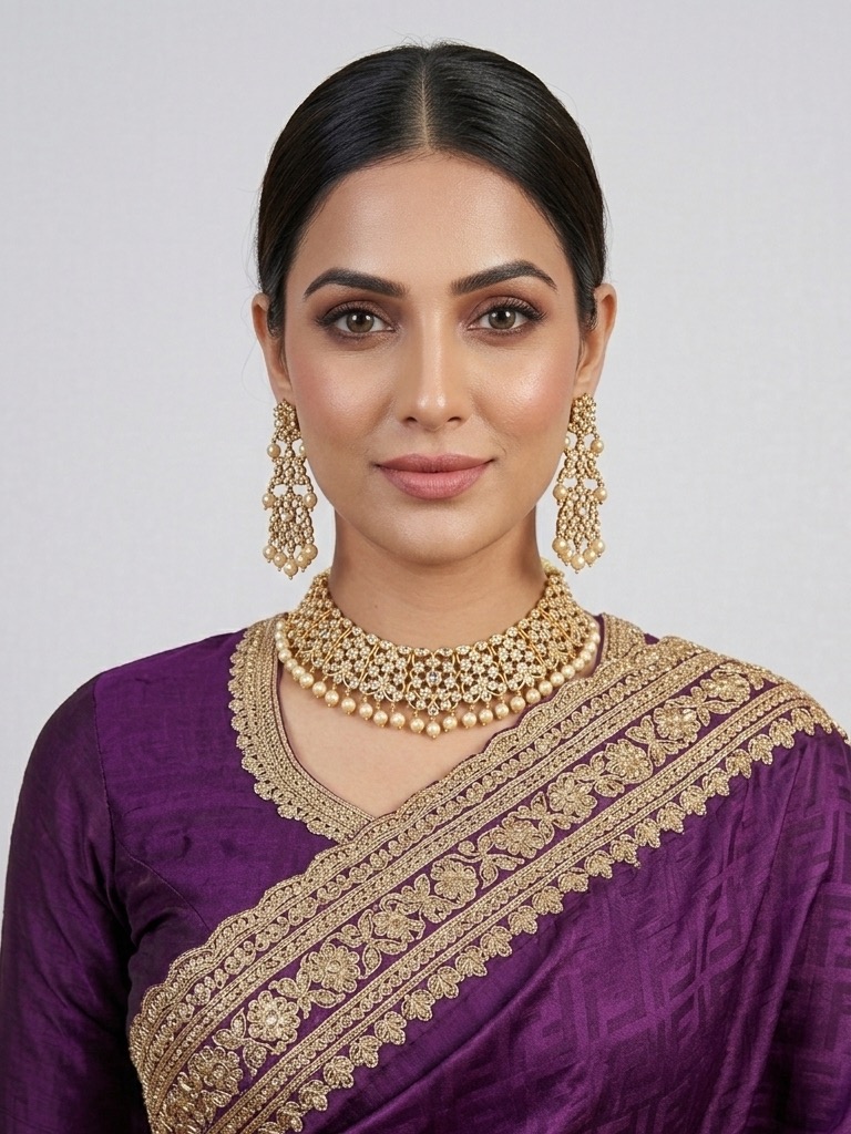 Monazza necklace set(golden)