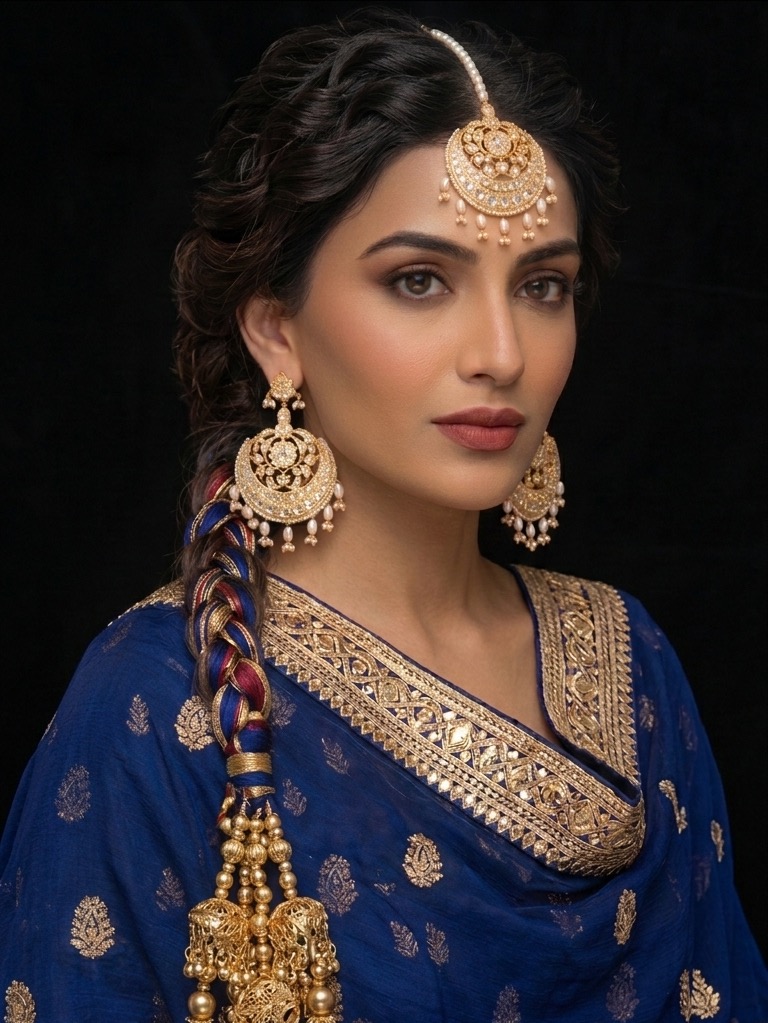 Manpreet earrings tika set(white)