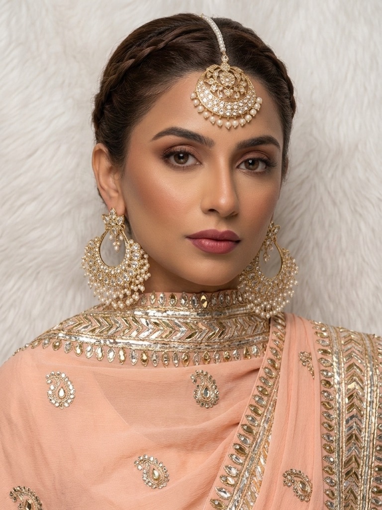 Arshi earrings tika set(golden)