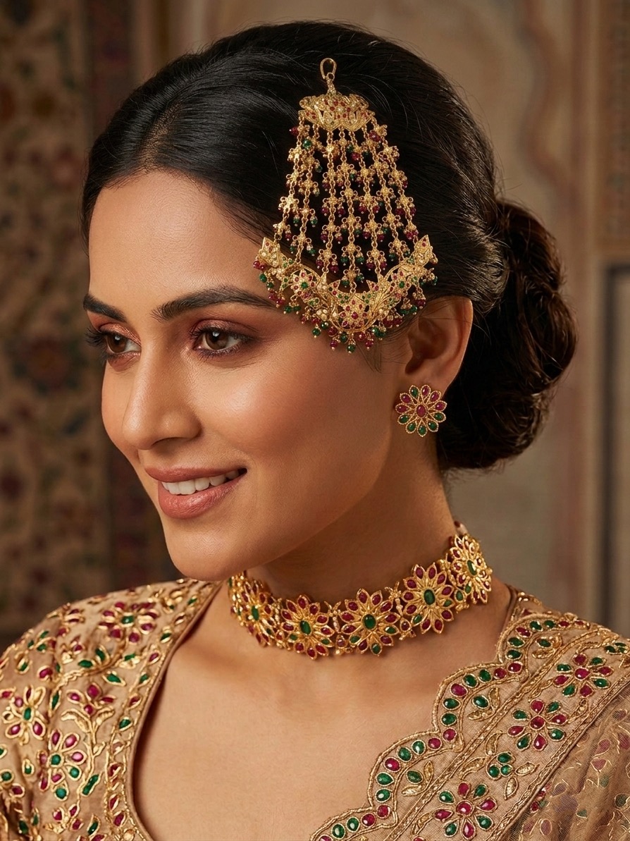 Rahila jhoomer(red green)