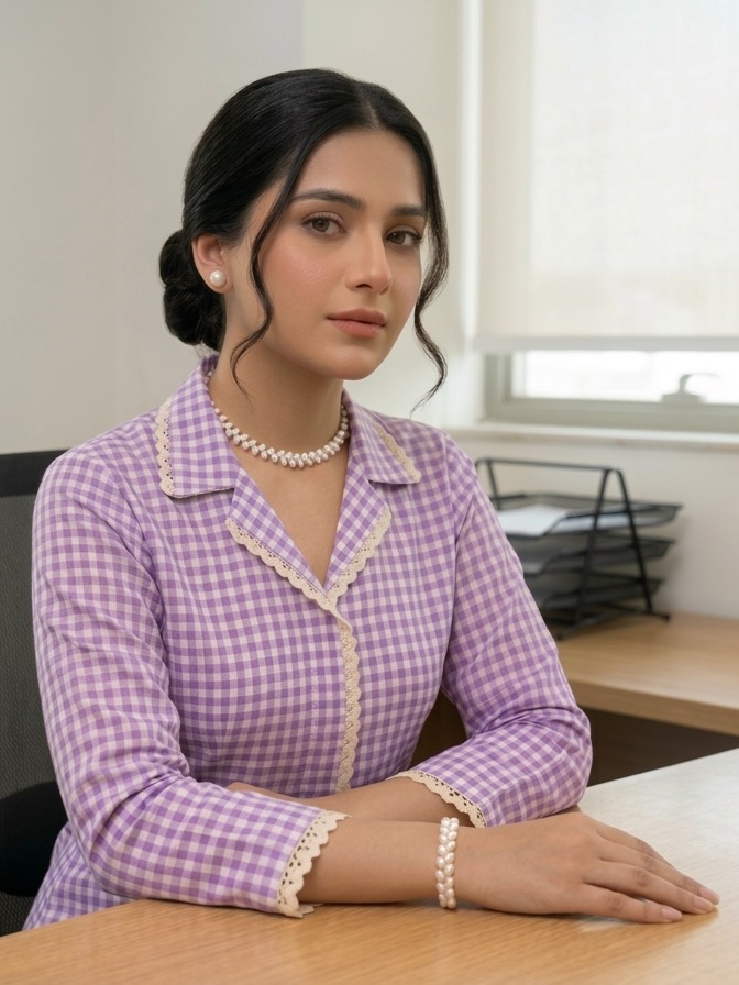 Inaayah real pearls choker set and bracelet