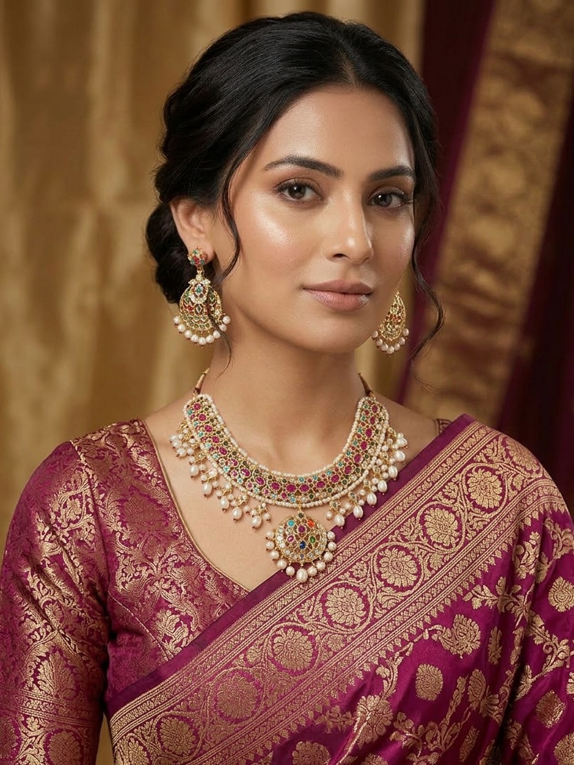 Madhuri necklace set(Multicolour)