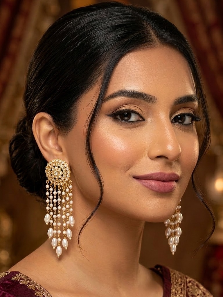 Shomaila earrings (white)