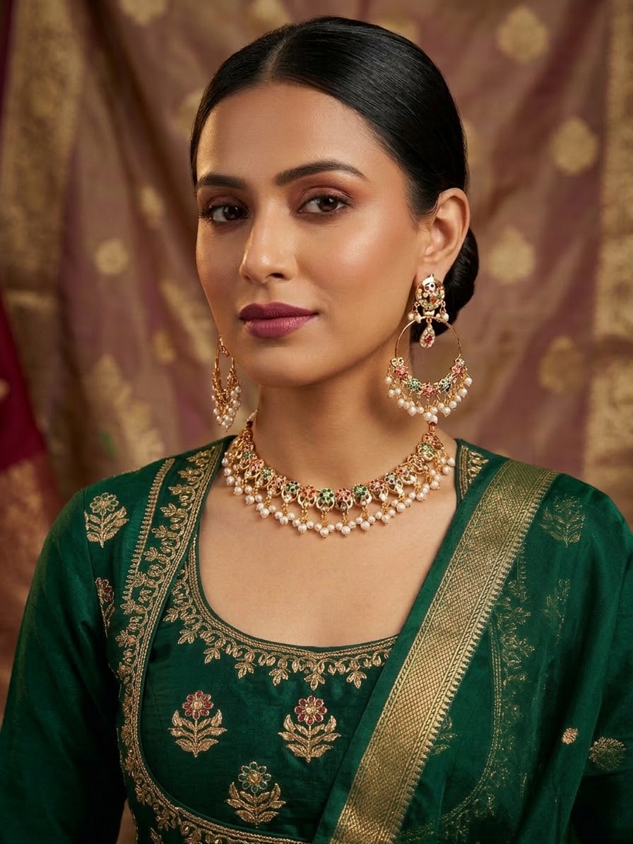 Nimrat necklace set(multicolour)