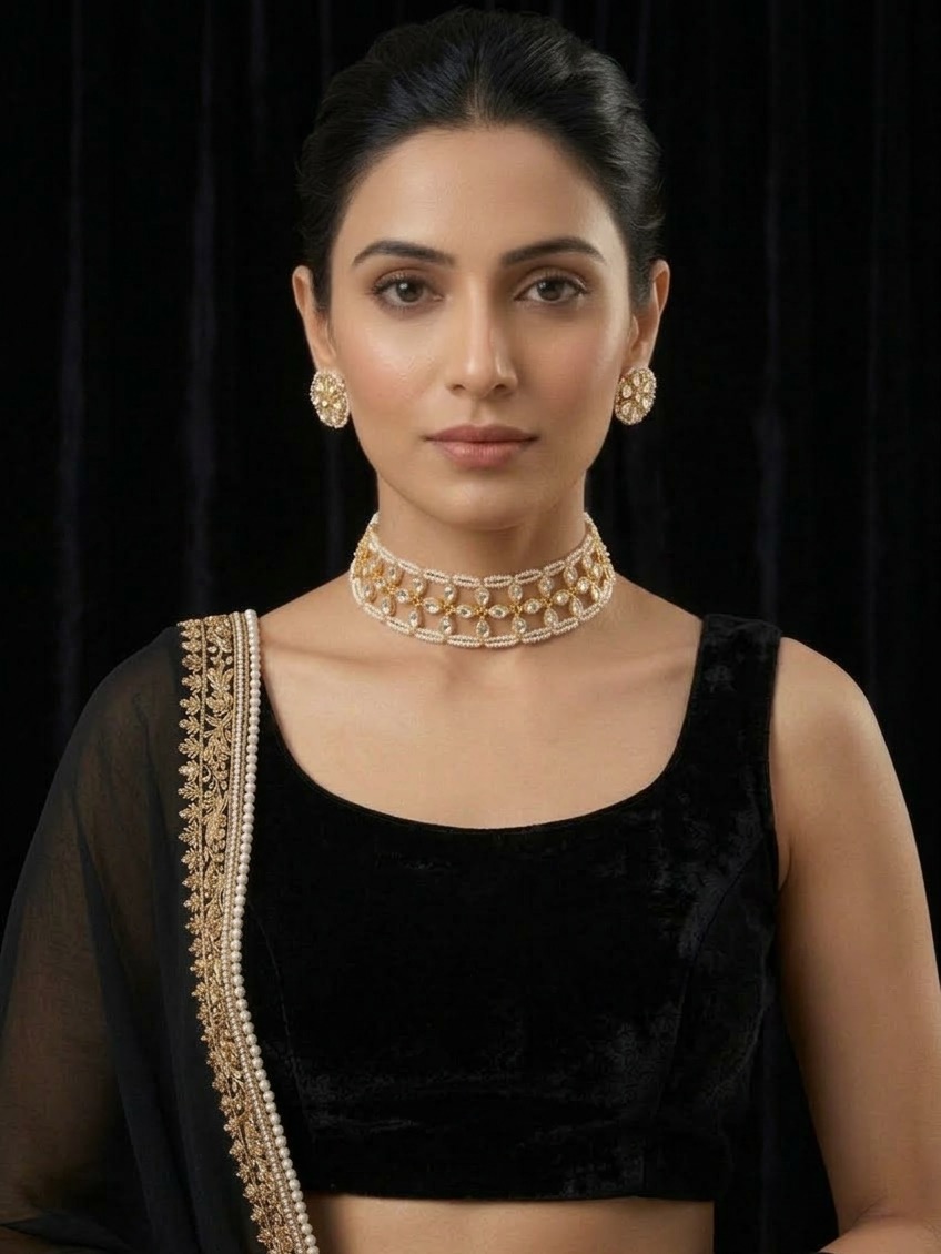 Shrishti choker set (white)