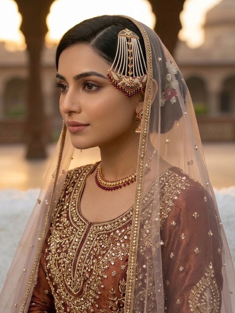 Noorjahan jhoomer (red green)