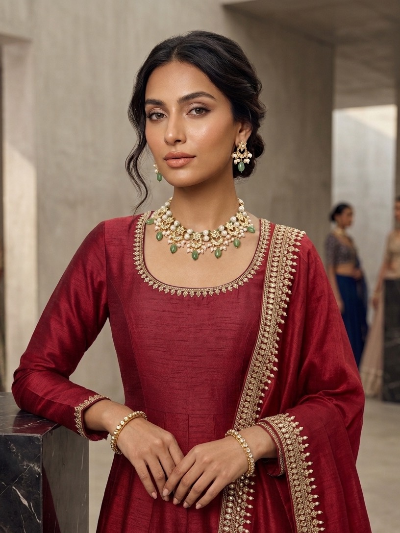 Aditi necklace set(mint green)