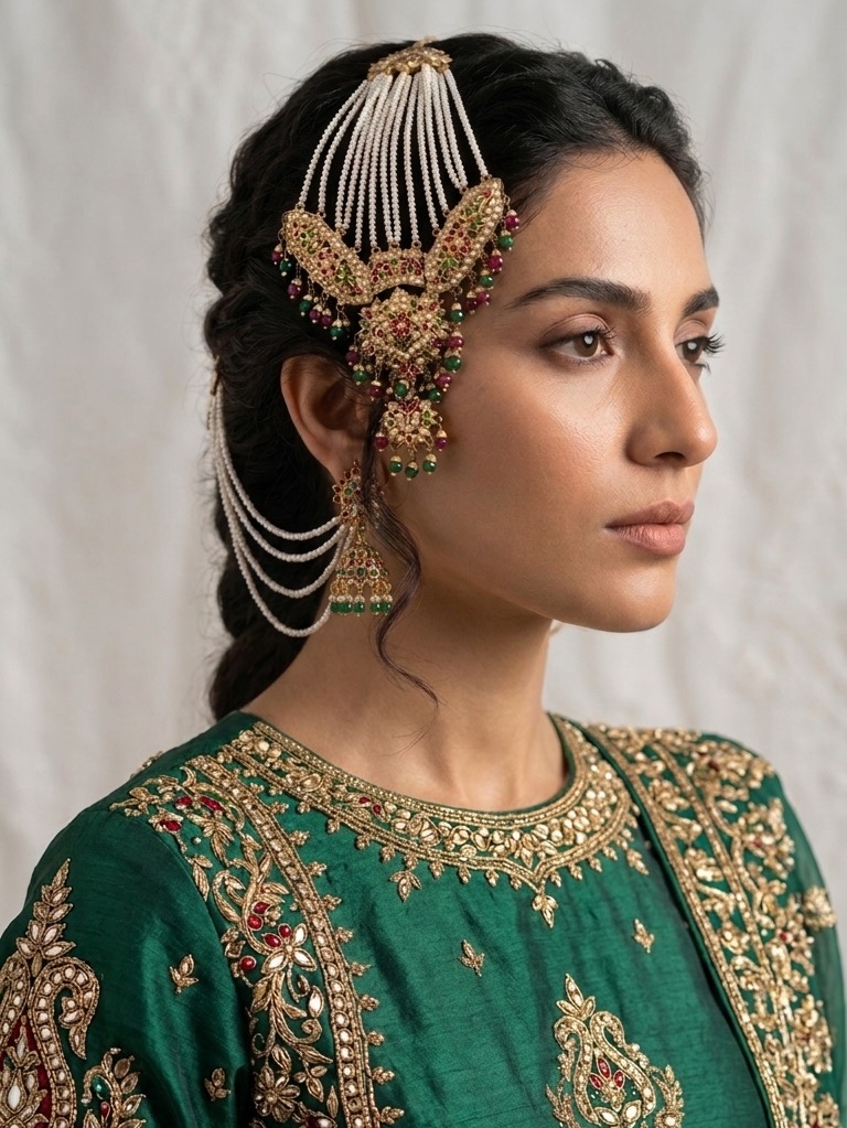 Alia jhoomer(red green)