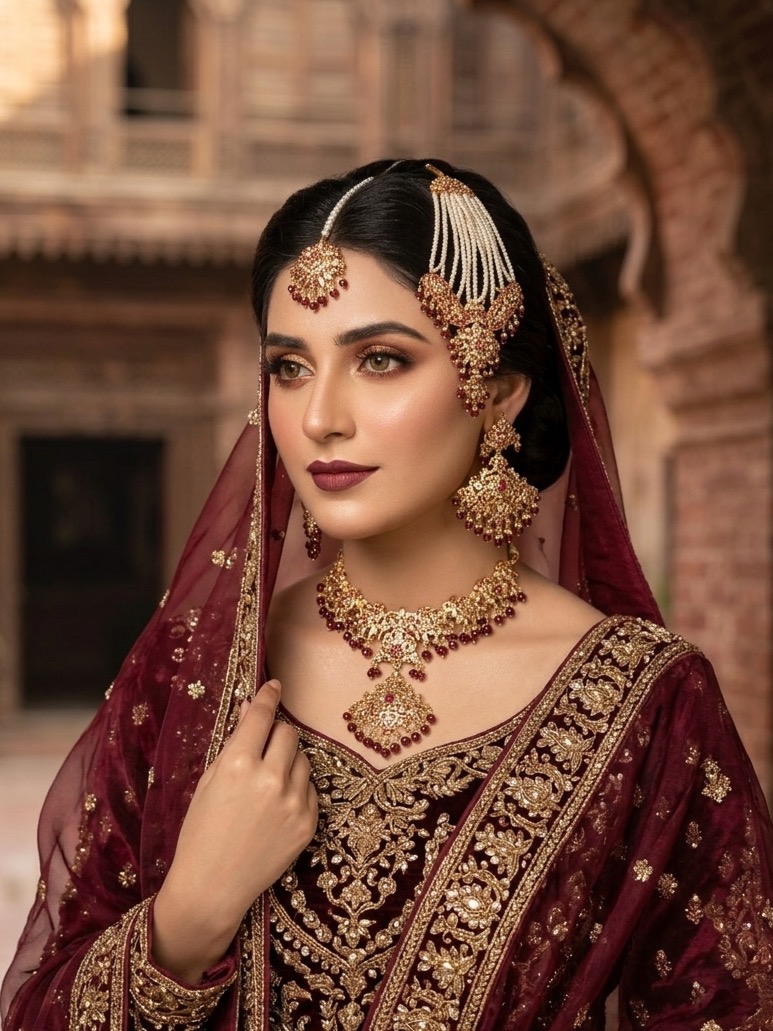 Areej bridal set(maroon)