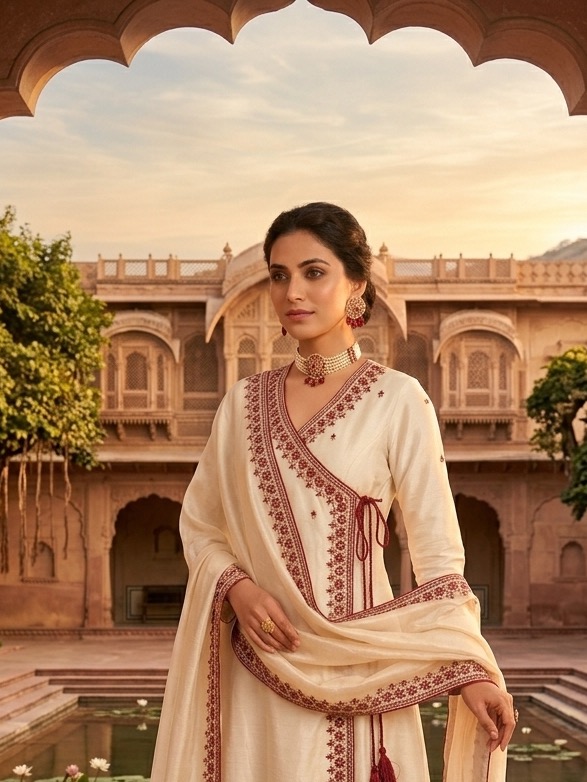 Dananeer choker set(maroon)