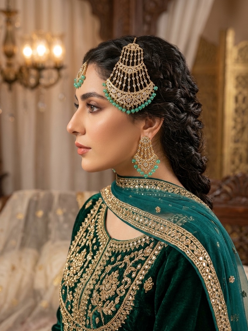 Mehvish Jhoomer(Light green)