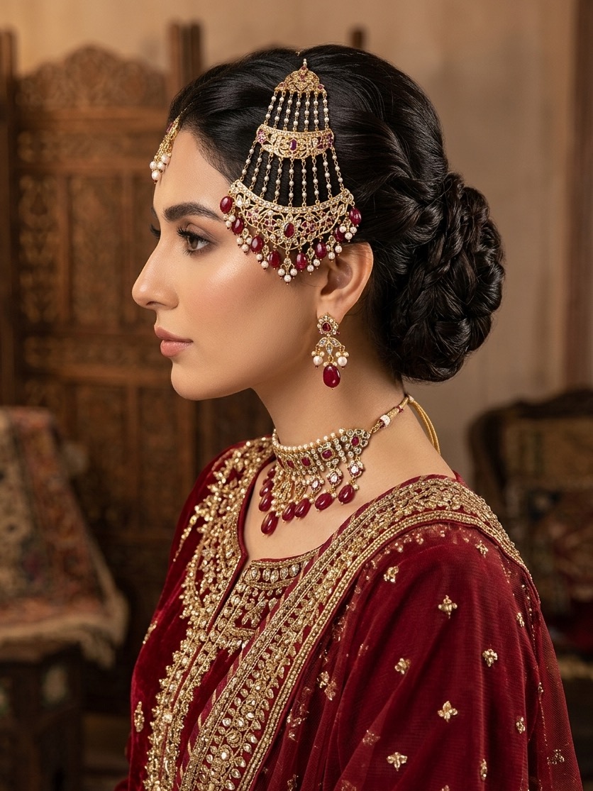 Kashish jhoomer(maroon)