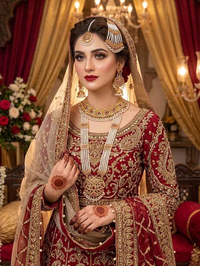 Mumtaz bridal set(pink)