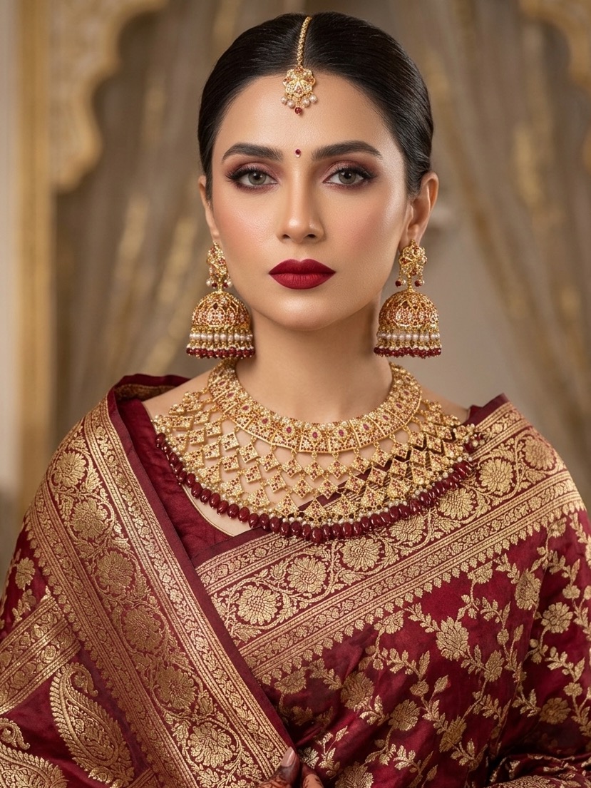 Mahima necklace set (maroon)