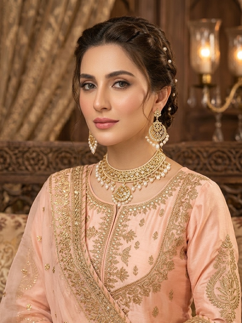 Madhuri necklace set(white)