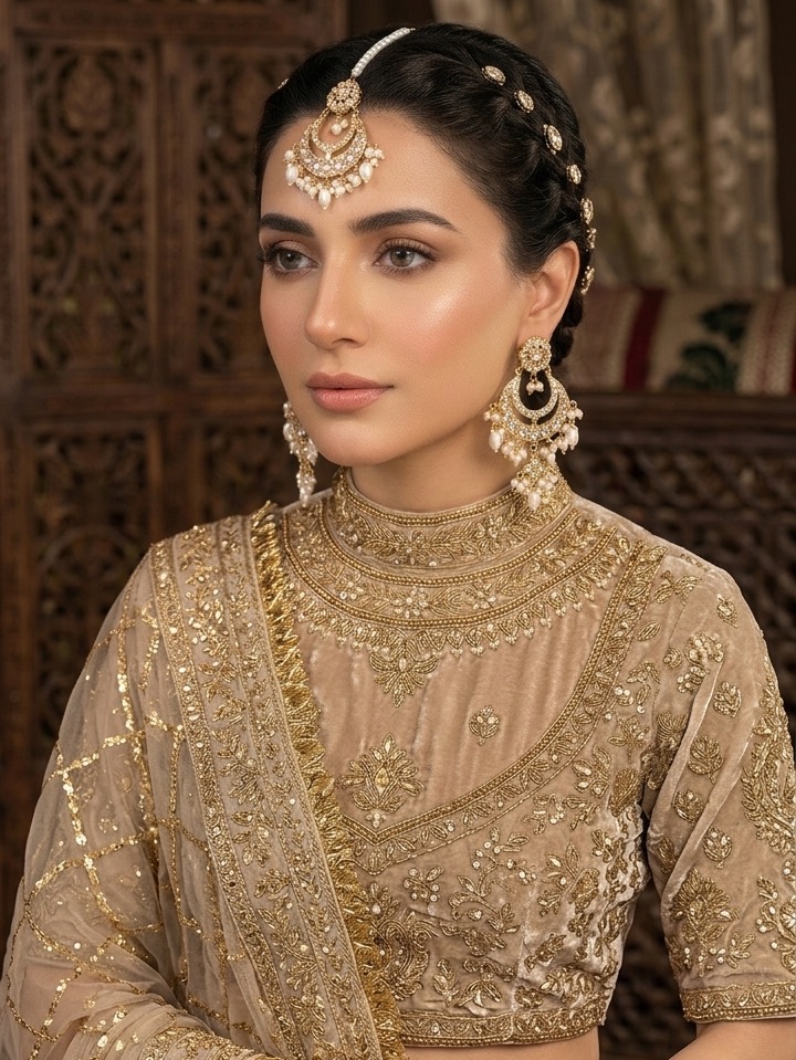 Areeba earrings tika set(white)