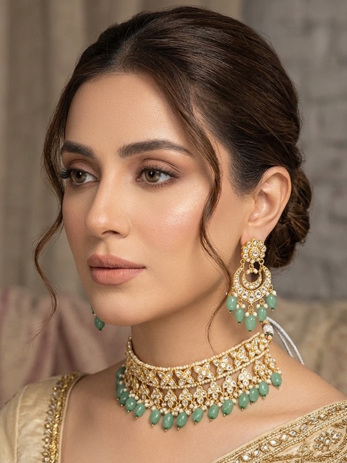 Shaamiya choker set(light green)