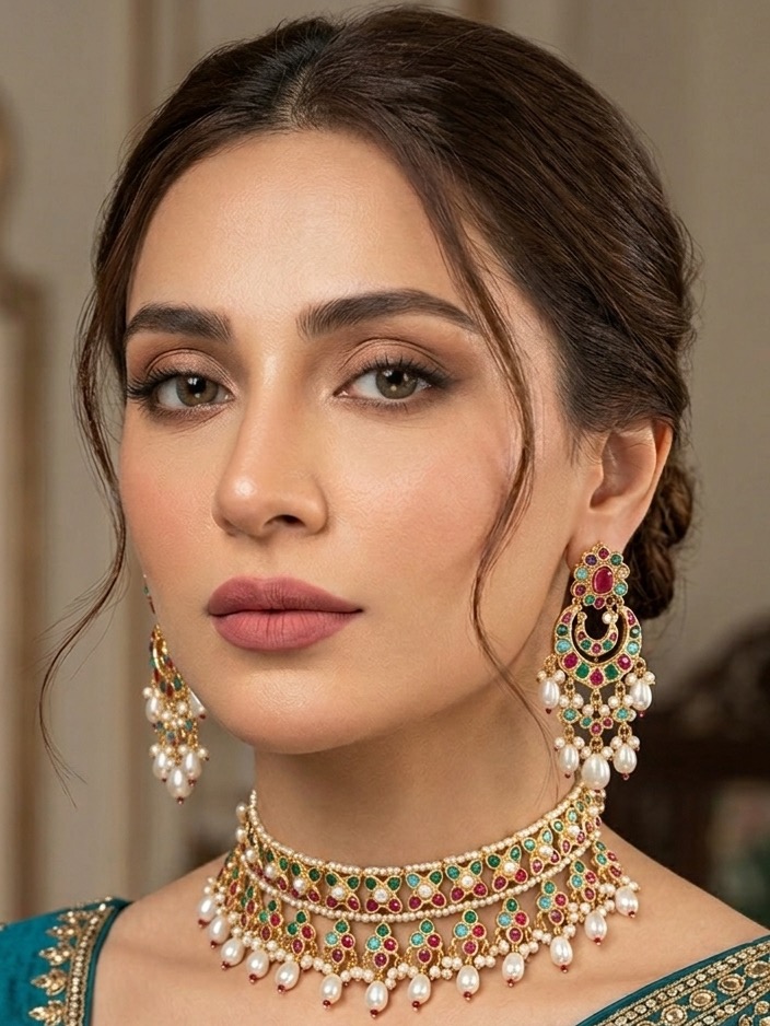 Shaamiya choker set(multicolour)