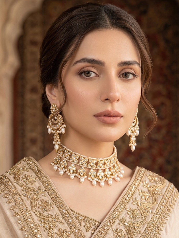 Shaamiya choker set(golden)