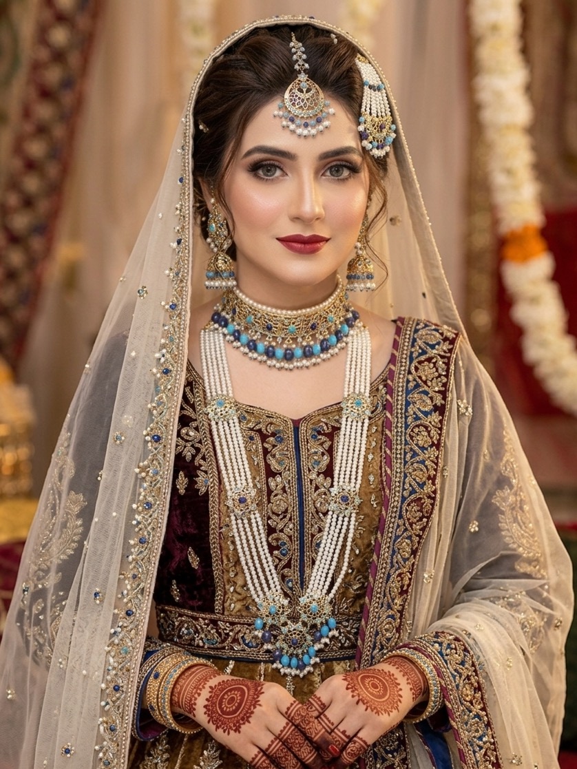 Mahin bridal set(blue)